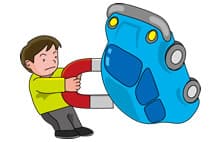 磁石と車